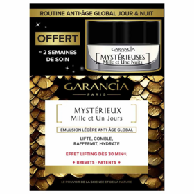 Garancia Mystérieux Mille et Un Jours Émulsion 30 ml + Mystérieuses Mille et Une Nuits 10 ml Offerte – Routine Anti-âge Peaux Mixtes à Grasses
