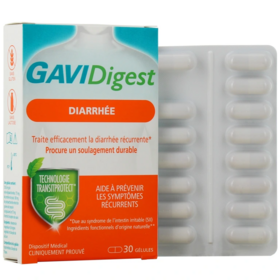 GaviDigest Diarrhée 60 gélules – traitement syndrome intestin irritable (SII)