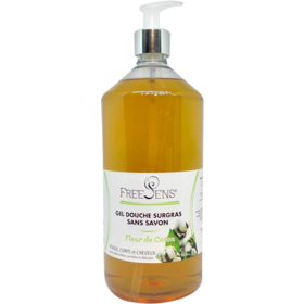 Gel Douche Surgras Sans Savon Fleur de Coton - 1 litre