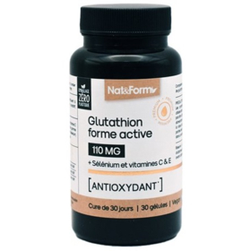 Glutathion Forme Active 110 Mg + Sélénium et Vitamines C&E - 30 Gélules