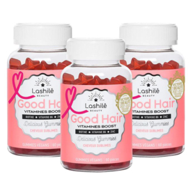 GOOD HAIR - Vitamines Boost Cheveux Sublimes - Lot de 3 x 60 Gommes