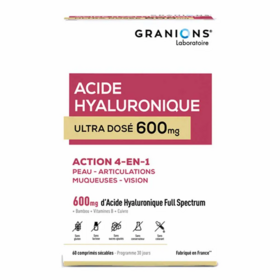 Granions Acide Hyaluronique 600 mg – Hydratation, souplesse et jeunesse de la peau