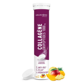 Granions Collagène Tripeptides 1000 mg 18 comprimés effervescents – Collagène marin, peau et hydratation
