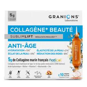 Granions SublimLift Collagène+ Beauté Anti-Âge – 10 ampoules 15 ml