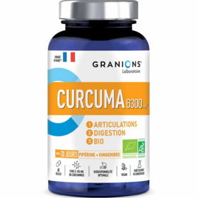 Granions Curcuma 6300 mg 60 gélules – soutien articulaire et antioxydant