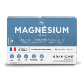 Granions de Magnésium 2 ml Fatigue & Stress 30 ampoules buvables – Médicament d’oligothérapie contre la fatigue et le stress