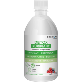 Granions Eafit Détox Hépatique Purifiant — solution buvable 500 ml  purification du foie et élimination des toxines