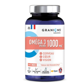Granions Oméga 3 1000 mg – Cerveau, Cœur & Vision – 60 capsules EPA DHA