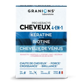 Granions Pro Keracys Cheveux 4 en 1 90 comprimés chute de cheveux - 1 mois