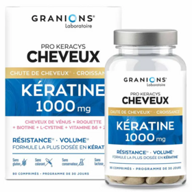 Granions Pro Keracys cheveux kératine 1000 mg 90 comprimés – fortifiant capillaire