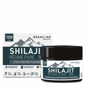Granions Shilajit pure résine 500 mg 50 g – complément vitalité énergie