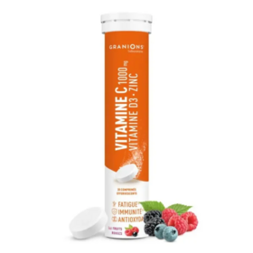 Granions Vitamine c 1000 mg d3 zinc 20 comprimés — booster énergie immunité