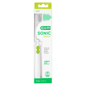 GUM Sonic Daily 4100 brosse à dents électrique à pile blanc – 1 unité