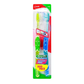 GUM Technique Pro duo pack 2 brosses à dents Souple – brosse à dents gencives sensibles