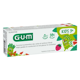 GUM Dentifrice Fluoride dès 3 ans goût fraise – 50 ml