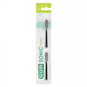 GUM Sonic Daily 4110 têtes de brosse de rechange 2 pièces – tête de brosse électrique douce