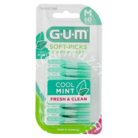 Gum Soft-Picks Comfort flex cool mint 80 unités – bâtonnets interdentaires nettoyage bucco-dentaire