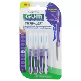 Gum Trav-Ler 1,2 mm 4 unités – brossettes interdentaires voyage