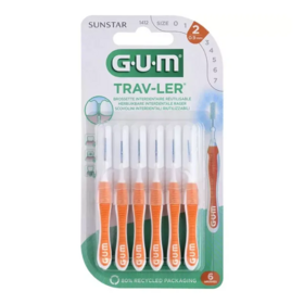 GUM Trav-ler - Brossettes interdentaires 0,9 mm x6 – nettoyage interdentaire précis