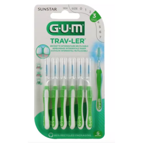 GUM Trav‑ler 1,1 mm – brossettes interdentaires 6 pièces