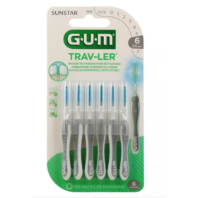 GUM Trav-Ler 2,0 mm – brossettes interdentaires 6 pièces – nettoyage interdentaire