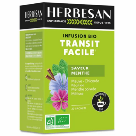 Herbesan Infusion bio transit facile 20 sachets – infusion favorisant le transit intestinal