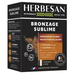 Herbesan Bronzage Sublime 60 gélules – préparateur solaire pigmentation & protection