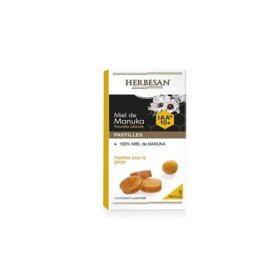 Herbesan Pastilles miel de manuka IAA 10+ 8 pastilles – pastilles pour gorge irritée