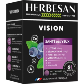 Herbesan Vision Santé des yeux 60 comprimés – complément yeux confort & vision normale