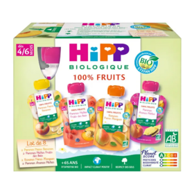 HiPP Gourdes Multipack 4 variétés dès 4/6 mois