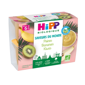 HiPP Gourdes Poires Bananes Kiwis 4x100g