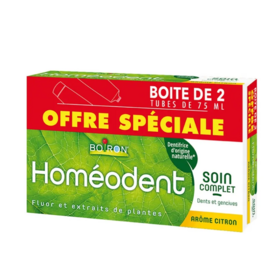 Boiron Homeodent dentifrice soin complet dents et gencives citron 2 x 75 ml