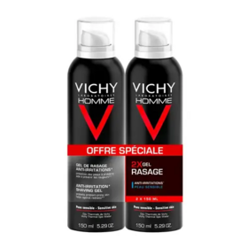 Vichy Homme Gel De Rasage Anti-irritations 2 x 150 ml
