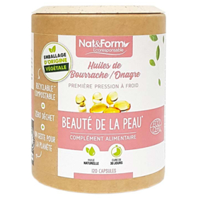 Huiles de Bourrache/Onagre - Beauté de la Peau - 120 Capsules