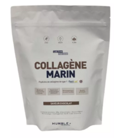 Humble+ Collagène marin chocolat 300 g — complément alimentaire fermeté peau et confort articulaire