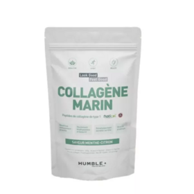 Humble+ Collagène marin menthe citron 300 g — complément alimentaire articulations fermeté peau et muscles