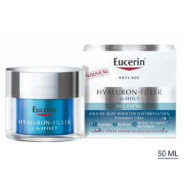 Eucerin Hyaluron-Filler + 3x Effect Soin de Nuit  Booster d'Hydratation 50 ml