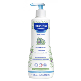 HYDRA BEBE - Lait Corps Hydratant à l'Avocat Bio - Peau Normale - 500 ml