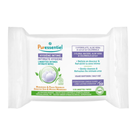 HYGIENE INTIME - Lingettes Intimes Quotidiennes Bio - 25 lingettes