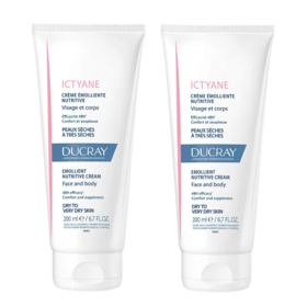 Ducray Ictyane Crème Émolliente Nutritive 2 x 200 ml