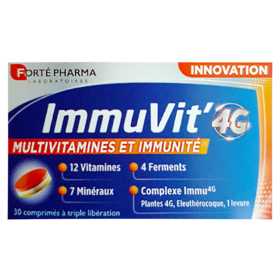Immuvit’4G - Multivitamines et Immunité - 30 comprimés
