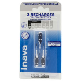 INAVA - Brossettes Interdentaires Noir - 3 recharges 