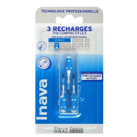 INAVA - Brossettes Recharges Bleu - 3 pièces