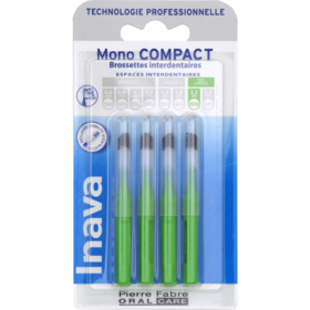 INAVA - Mono Compact - Brossettes interdentaires Vertes Extra Larges Coniques - 4 brossettes