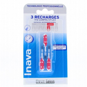 INAVA - Recharge Brossettes Interdentaires rouge - 3 recharges