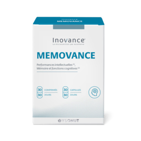 Inovance Memovance, Mémoire, concentration & protection cérébrale 30 comprimés + 30 capsules