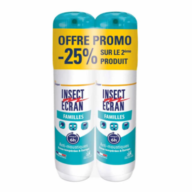 Insect Ecran Peau Anti-Moustiques Familles Zones Tempérées spray répulsif 2x100ml