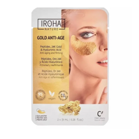 Iroha Nature Masque Tissu yeux Divin Collection Gold & Collagen Or 24K