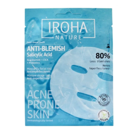 Iroha Nature Masque facial en tissu anti-imperfections acné à l'acide salicylique