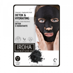 Iroha Nature Masque Tissu Detox au Charbon à la Niacinamide